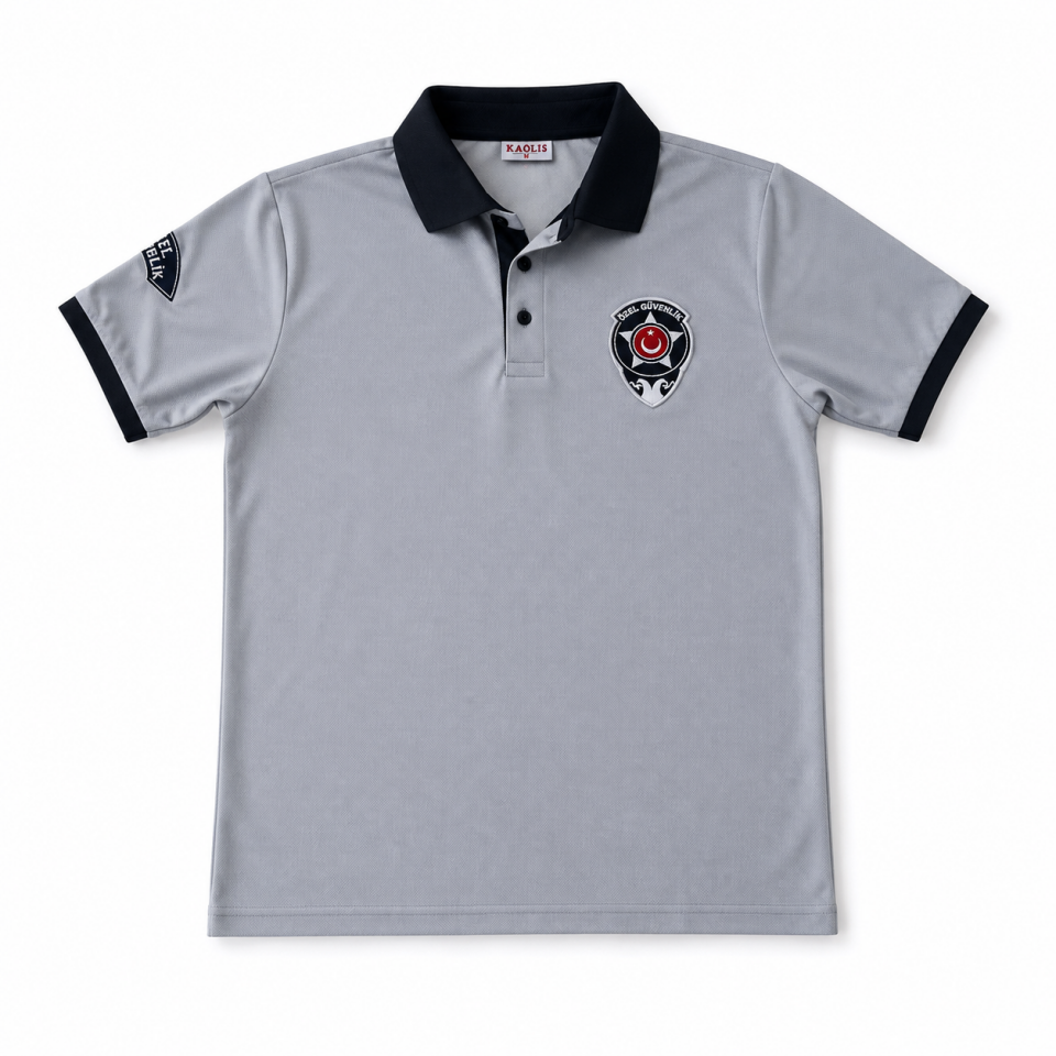 Siyah Özel Güvenlik Polo Yaka Tişört