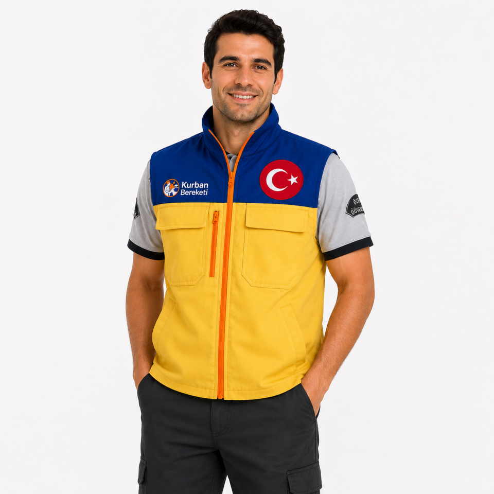 Sarı Çok Amaçlı Safari İş Yeleği